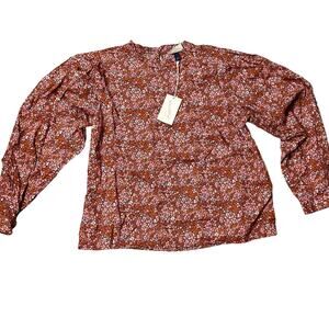 Universal Thread Women's Floral Balloon Long Sleeve Blouse - Size Small - NWT